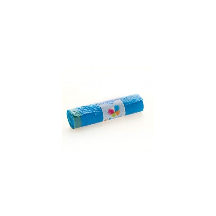 Sacchi per spazzatura a rotolo 55 X 65 cm con maniglie 40 litri conf. 15 pezzi 