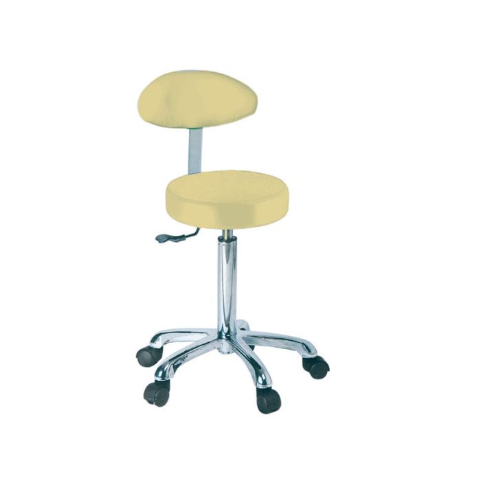 SGABELLO con schienale beige