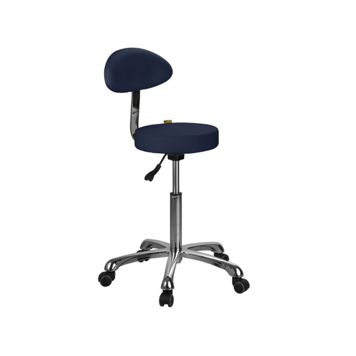 SGABELLO con schienale blu scuro 