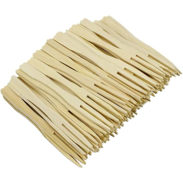 Forchettine per apericena in legno 11,7 cm confezione da 100 pezzi Byo