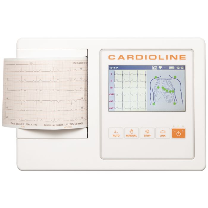 ECG CARDIOLINE 100L GLASGOW schermo a colori touch da 5"