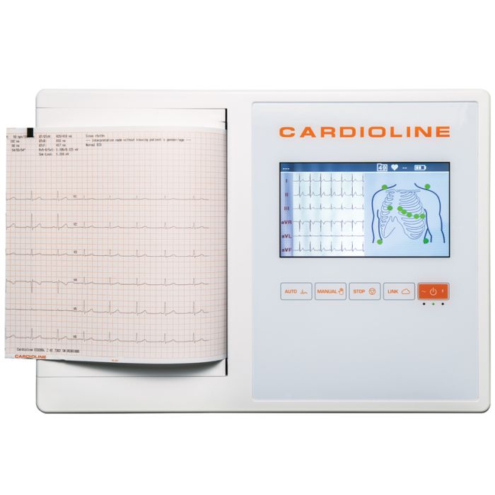 ECG CARDIOLINE 200L GLASGOW schermo a colori touch da 7"