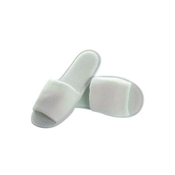 Ciabatte monouso in spugna di cotone aperte 1 paio Walking Luxury