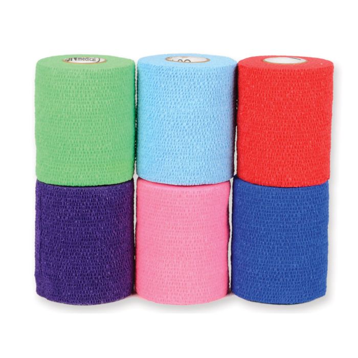 Benda co-plus, coesiva, 6,3m x 7,5cm colori misti conf. 24 pezzi