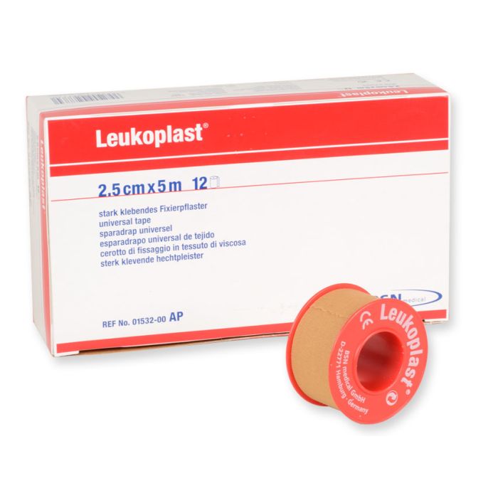 Nastro leukopor viscosa 5m x 25mm conf. 12 pezzi