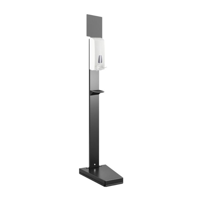 Piantana dispenser gel disinfettante nera-1450x391x277 mm-Mar plast