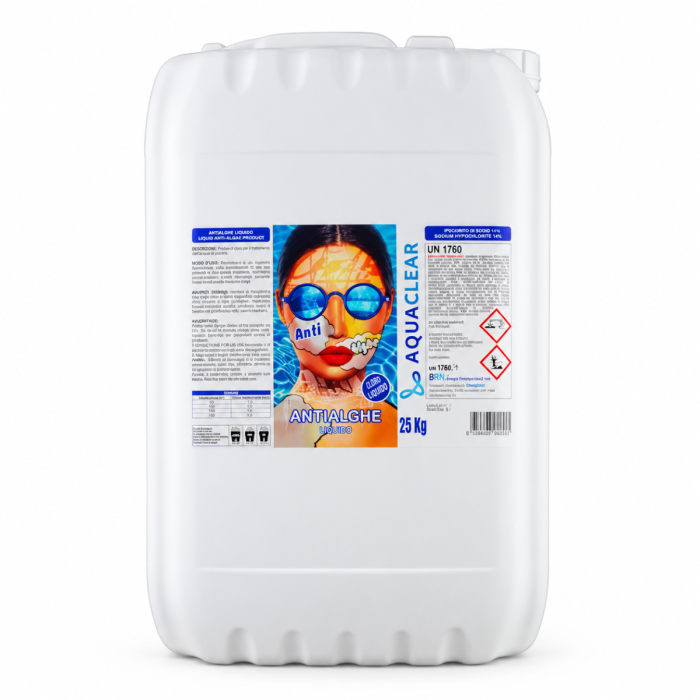 Antialghe liquido azzurrante per piscine 25 kg Aquaclear