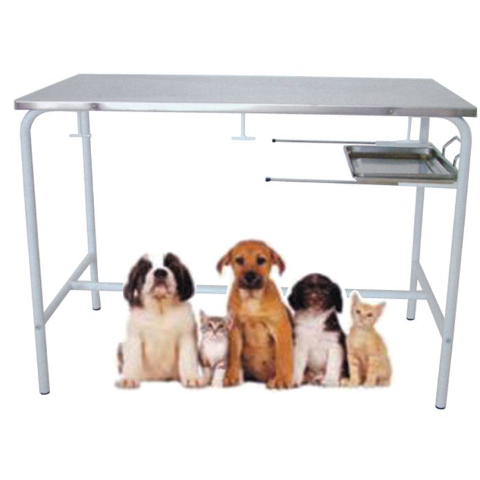 Tavolo visita veterinaria acciaio inox dimensioni 120x58xh 85 cm conf. 1 pezzo