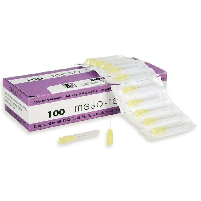 Aghi per filler Luer 30G x 40 mm giallo Meso-relle confezione da 100 pezzi