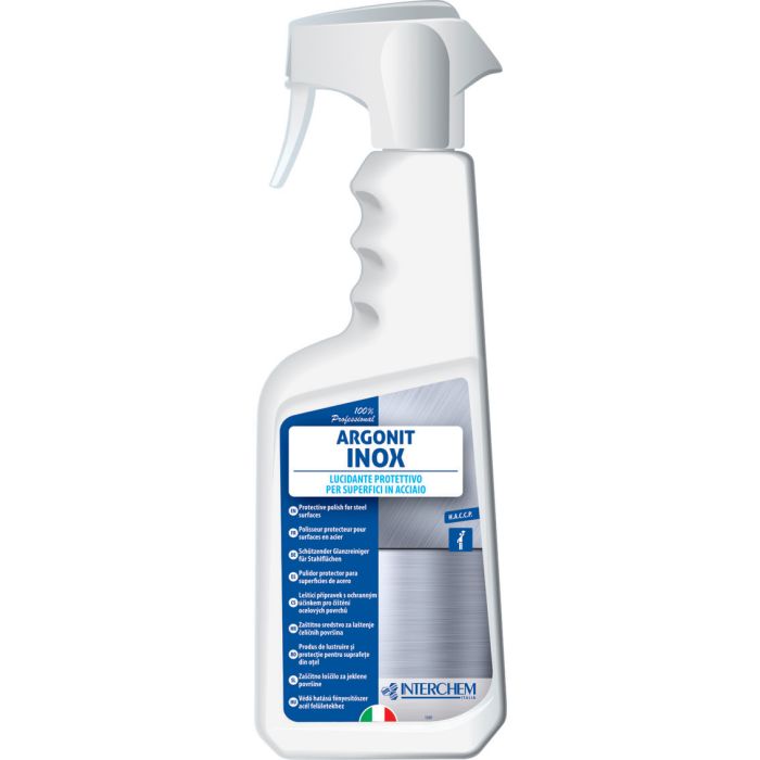 Detergente lucidante protettivo per acciaio inox 750 ml Interchem Argonit Inox