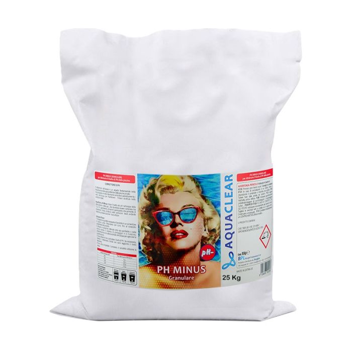 pH Minus granulare a base di bisolfato di sodio per piscine sacco 25 kg Aquaclear