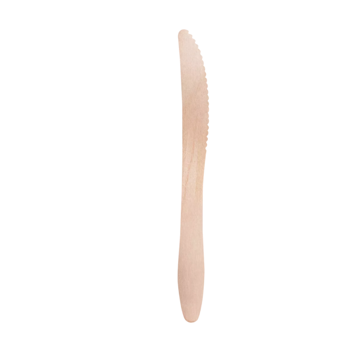 Coltelli monouso in legno 16,5 cm 100 pezzi Signor Bio