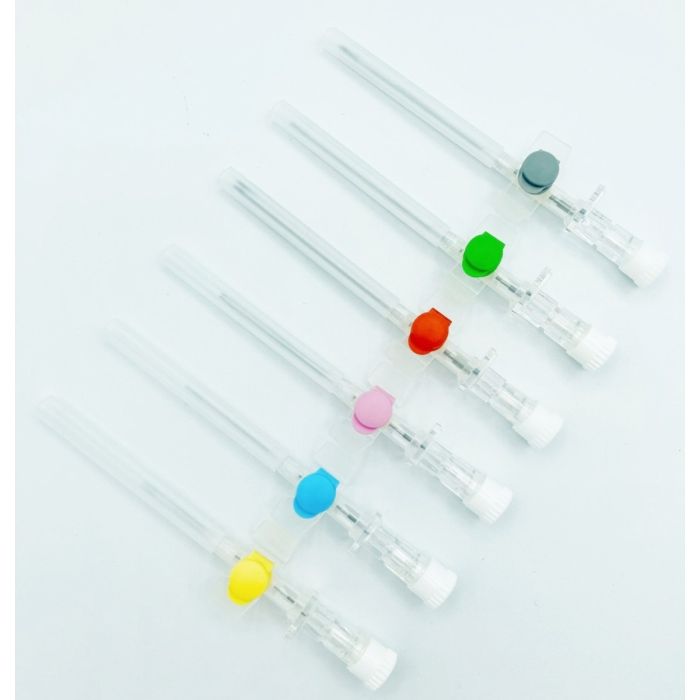 Ago cannula a 2 vie con alette 16G x 45 mm grigio 1 pezzo Delta Med Delta Ven 2