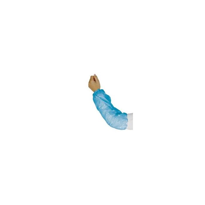 Gardening coprimaniche monouso in plastica blu conf. 100 pezzi
