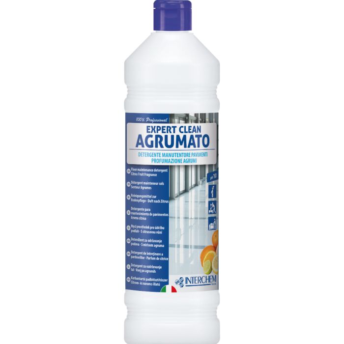 Detergente per pavimenti concentrato profumo agrumi 1 litro Interchem Expert Clean Agrumato