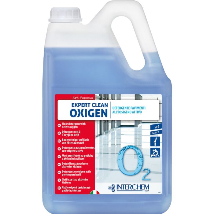 Detergente per pavimenti concentrato all'ossigeno attivo 5 kg Interchem Expert Clean Oxigen