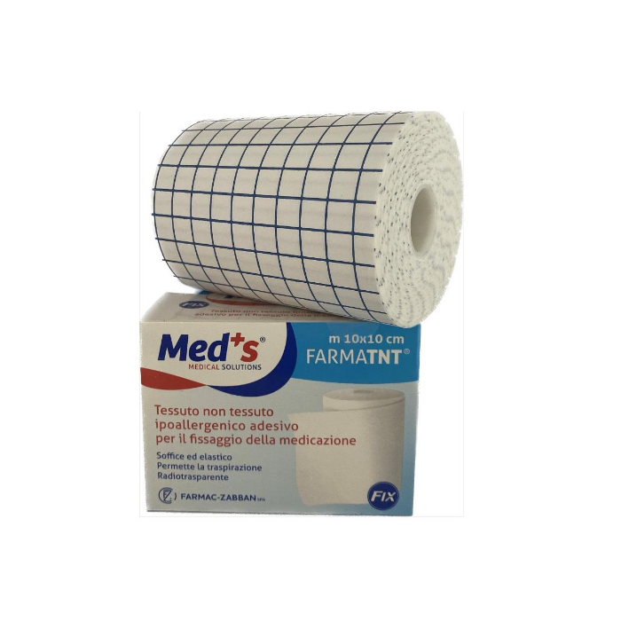 FARMATNT Cerotto Med's per fissaggio a rotolo in tnt estensibile 10 cm x 10 metri