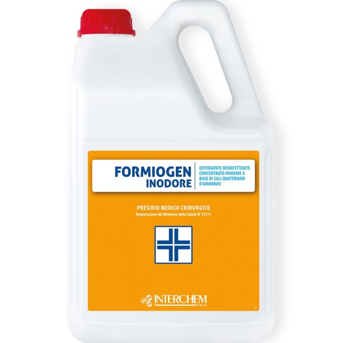 Disinfettante detergente concentrato inodore PMC 5 litri Interchem Formiogen Inodore