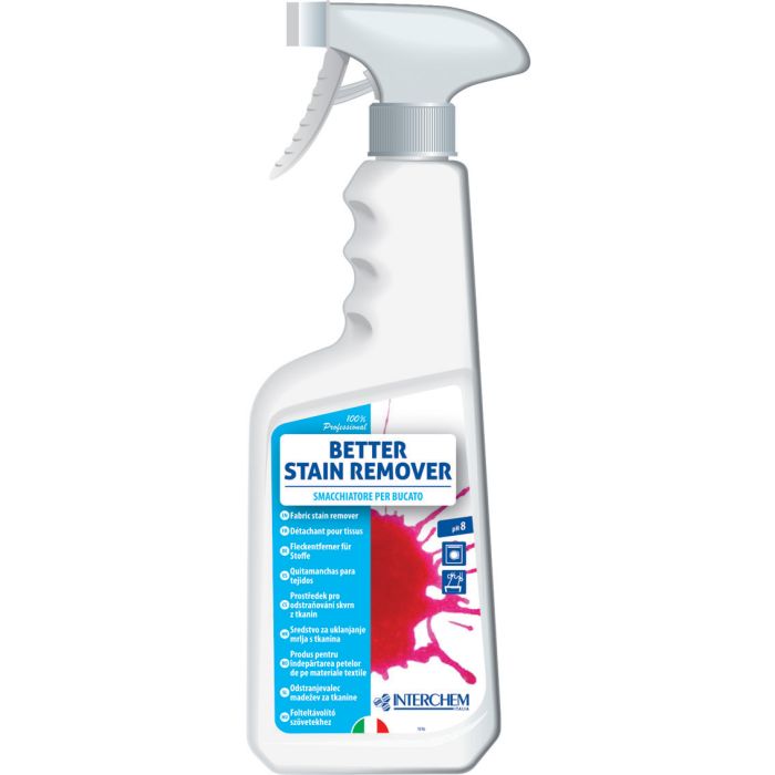 Smacchiatore per bucato pretrattante spray per bianchi e colorati 750 ml con spray Interchem Better Stain Remover