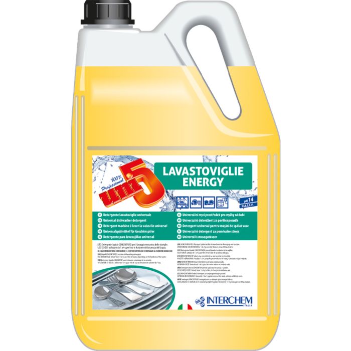 INTERCHEM UNI5 LAVASTOVIGLIE ENERGY detergente lavastoviglie concentrato professionale 6 kg