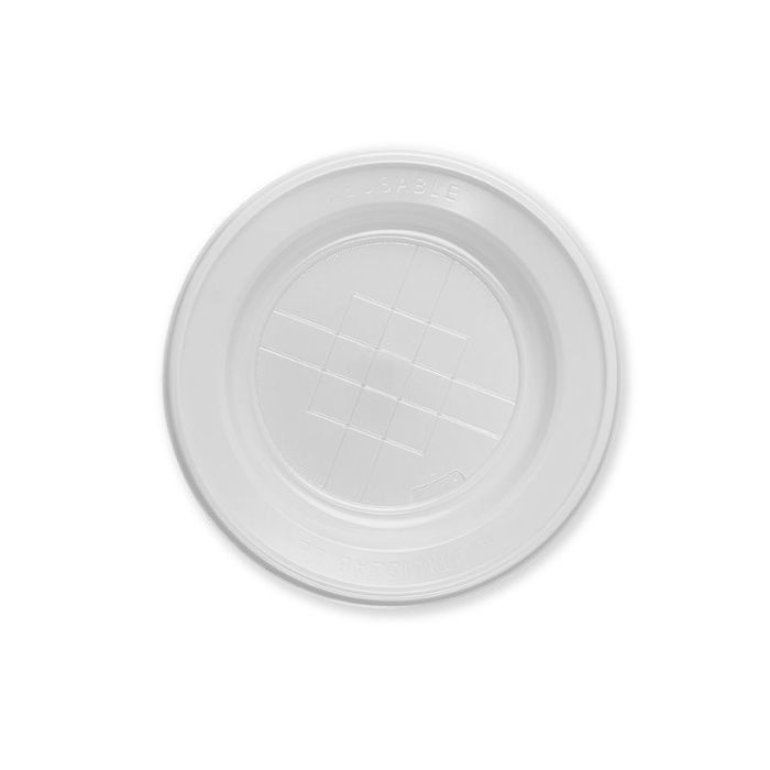 IMB Piatti frutta plastica 17 cm bianco conf. 25 pezzi