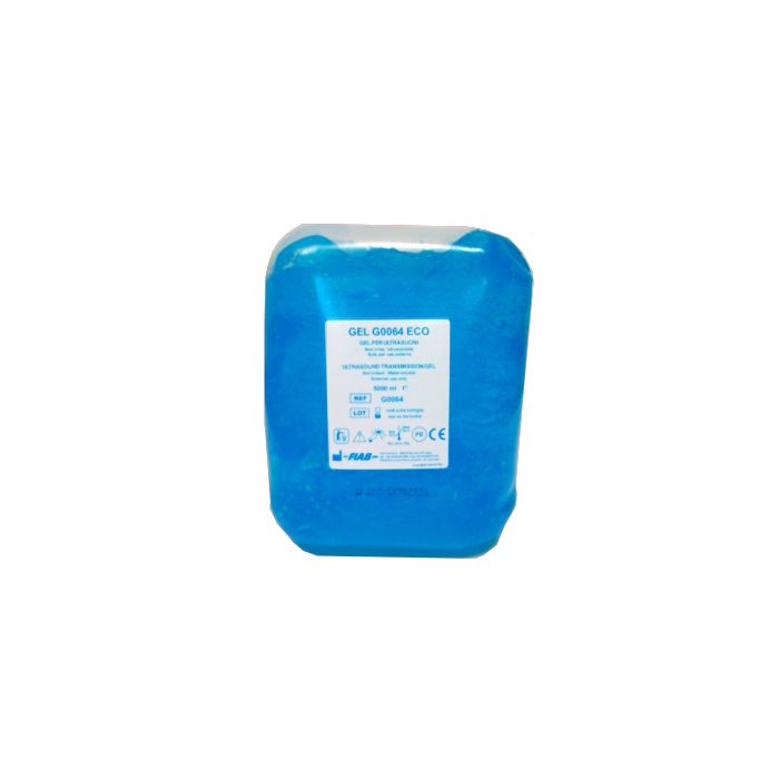 Gel per ultrasuoni blu 5 litri con flacone da 260 ml Fiab