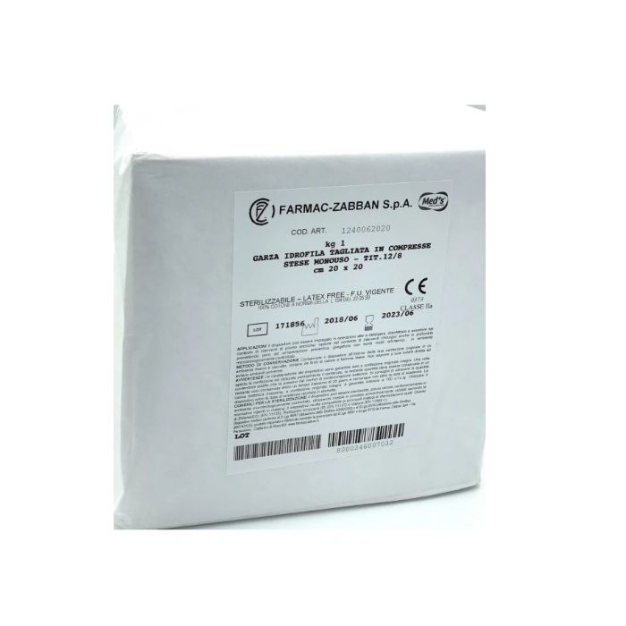 Med's Garza non sterile in cotone tagliata 20 x 20 cm 1 kg 