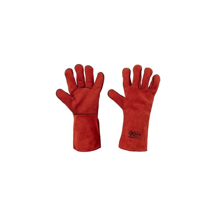 Guanti da saldatore in crosta bovina foderati con cuciture Kevlar 35 cm Rossini
