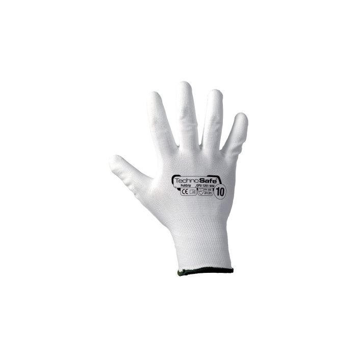 Guanto da lavoro in poliammide spalmato in poliuretano bianco confezione da 1 paio varie taglie Rays Technosafe Poligrip