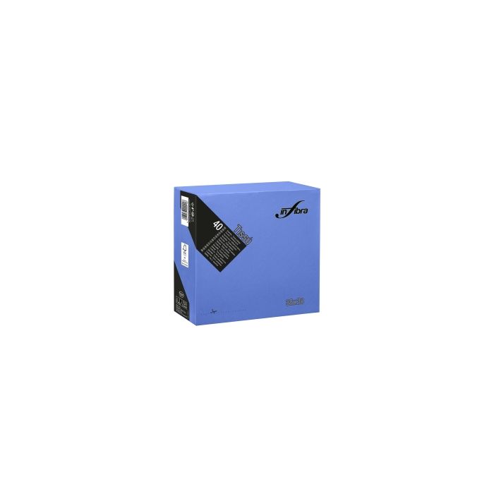 Tovagliolo 38 x 38 cm 2 veli blu confezione 40 pezzi Infibra Tissù