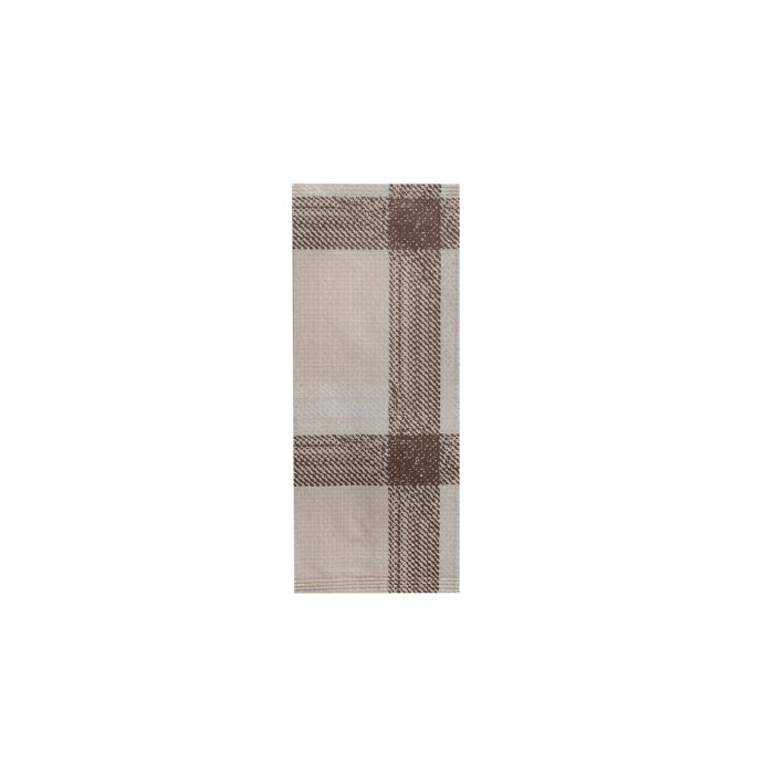Busta portaposate con tovagliolo 38 x 38 cm 2 veli greige/nocciola confezione 125 pezzi Infibra Tartan Greige/Nocciola