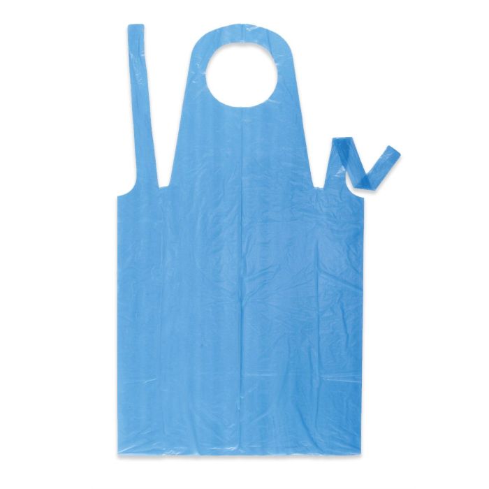 Grembiule monouso in polietilene 40 micron blu 80 x 140 cm confezione da 100 pezzi Rays Lifeguard