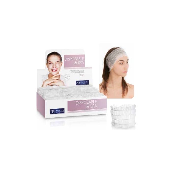 Fascia per capelli monouso con dispenser 100 pezzi Xanitalia