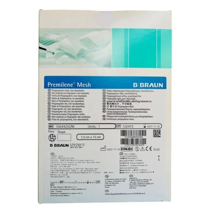 Rete in polipropilene non assorbibile Premilene Mesh 10 x 15 cm per ernia B. Braun