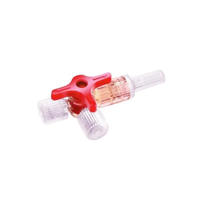 Rubinetto a tre vie Discofix con maniglia rossa 50 pezzi B. Braun