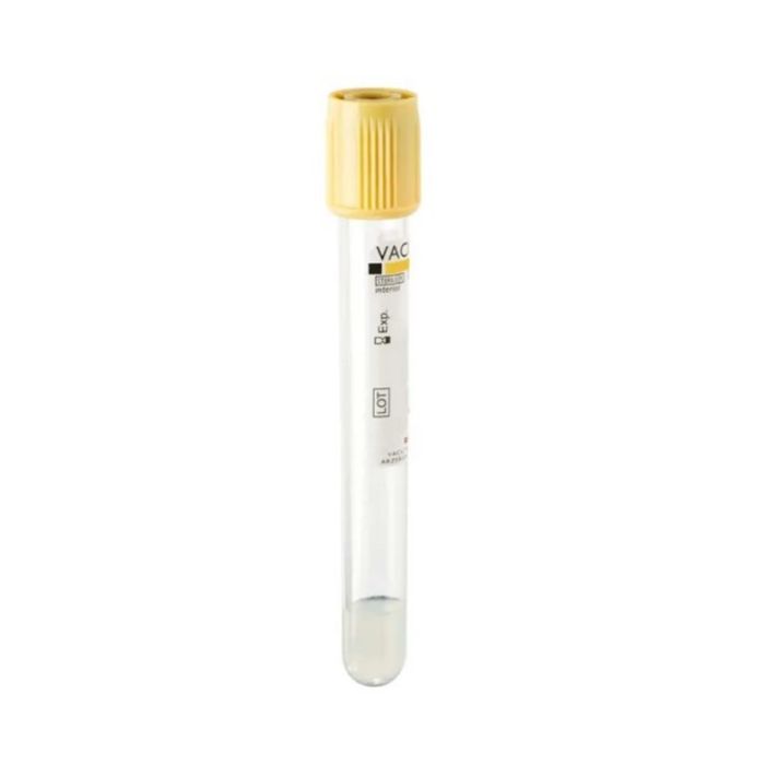 Provette gel e attivatore di coagulazione 5 ml 13 x 100 mm tappo giallo 100 pezzi Vacutest Syntesys