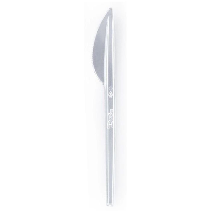 Coltelli in plastica trasparente 17,5 cm confezione da 50 pezzi Byo