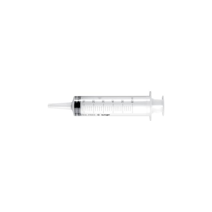 Siringa 60 ml senza ago cono catetere sterile monouso confezione da 20 pezzi Rays INJ/LIGHT