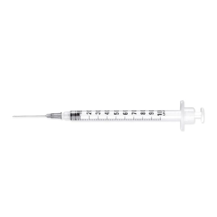 Siringa per insulina 1 ml con ago 27G 0,4 x 12,7 mm sterile confezione da 100 pezzi Rays INSU/LIGHT