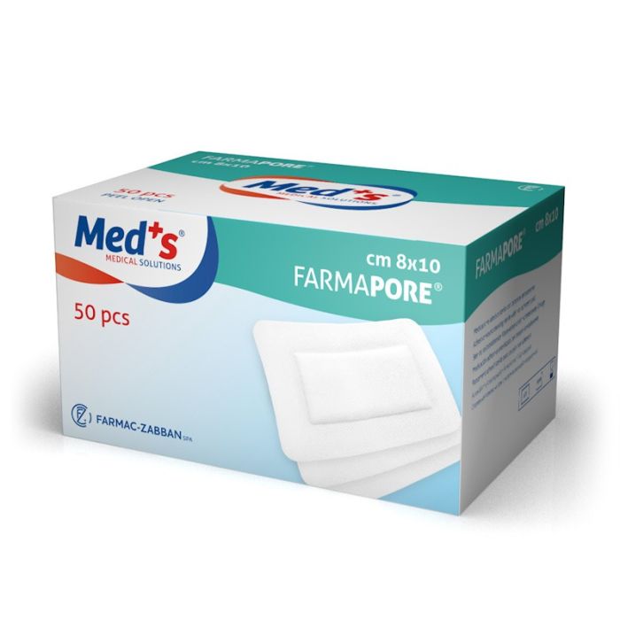 Medicazione adesiva sterile in TNT con tampone 5 x 7 cm 50 pezzi Med's Farmapore