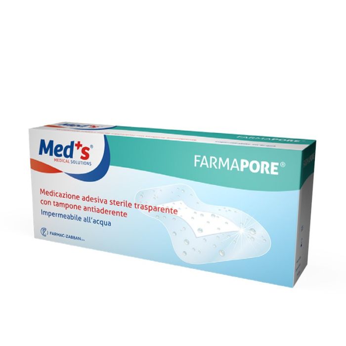 Medicazione trasparente sterile con tampone antiaderente 5 x 7 cm 100 pezzi Med's Farmapore