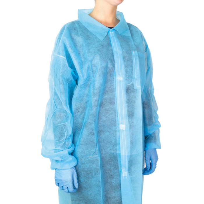 Gardening camice da laboratorio in tnt blu con chiusura a velcro 50 gr. Conf. Singola 