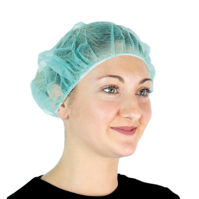 Cuffie monouso in TNT verdi con elastico confezione da 100 pezzi Gardening