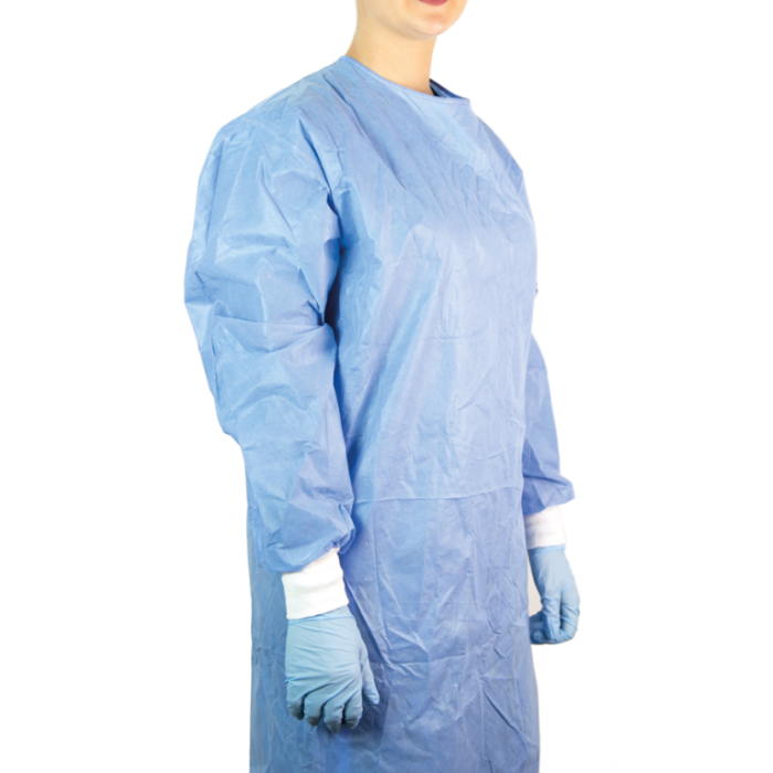 Camice sterile monouso in SMS 35 g/m² con lacci confezione singola Gardening