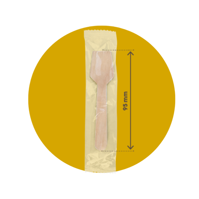 Palettine per gelato in legno imbustate singolarmente 95 mm 100 pezzi Signor Bio