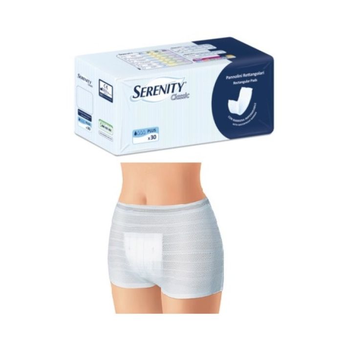 Pannolone rettangolare con barriera impermeabile da 30 pezzi Serenity Classic