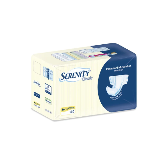 Pannolone a mutandina con adesivi taglia S Extra da 30 pezzi Serenity Classic