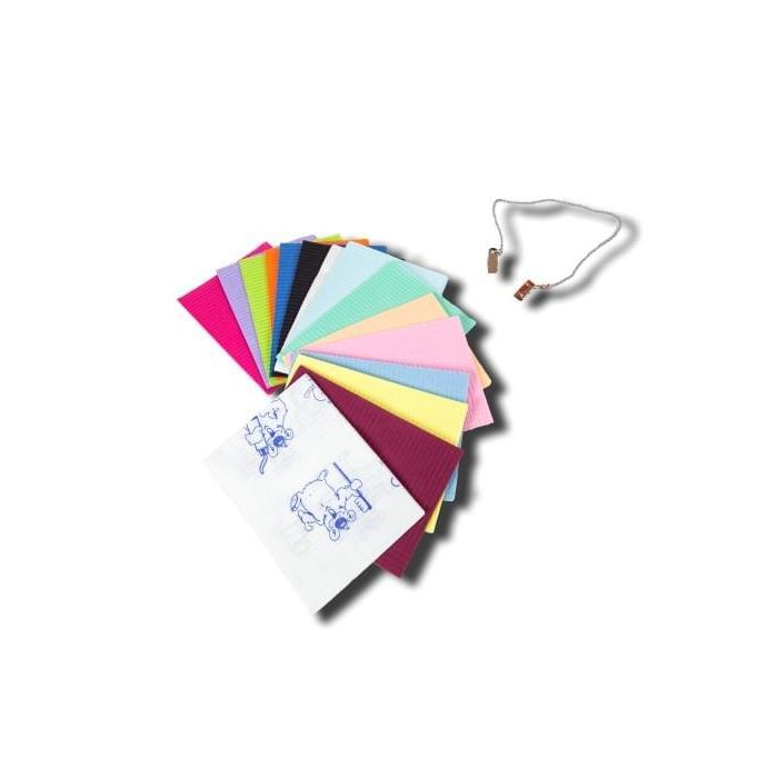 Catenella portatovagliolo con clip per dentista Dispotech Perfecto Napkin Holder