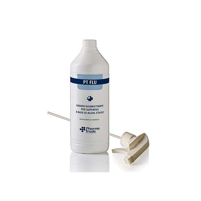Disinfettante detergente alcolico per superfici 1 litro Pharmatrade PT FLU