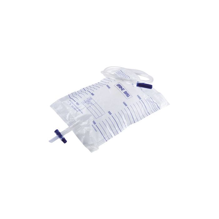 Rays sacche urina da letto 2000 cc con tubo da 130 cm con rubinetto di scarico e valvola antireflusso conf. 250 pezzi